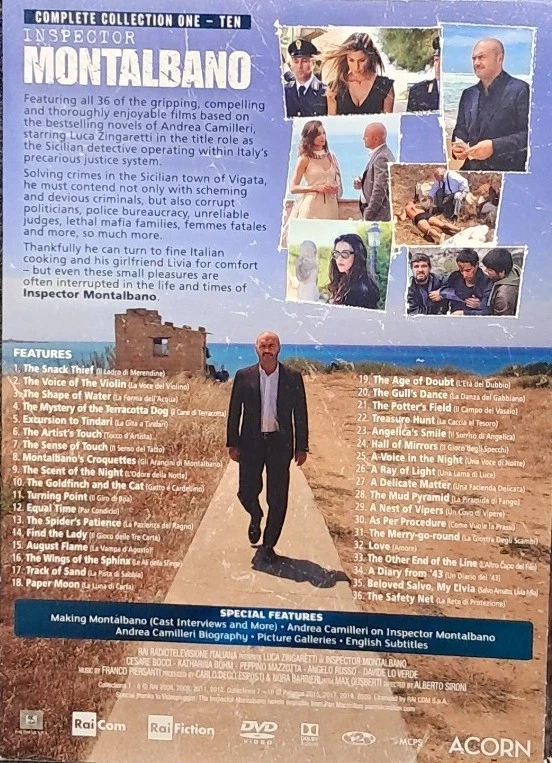 INSPECTOR MONTALBANO Complete Collection 1-10 DVD CG E30  - Image 2 of 4