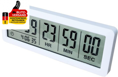 Digitaler Countdown-Tage-Timer   Weiß, Verbesserte Große 999-Tage-Countdown-Uhr