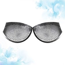 2 Pairs Durable Silicone Bra Covers for Women Black Insert Bra Pads Underwear