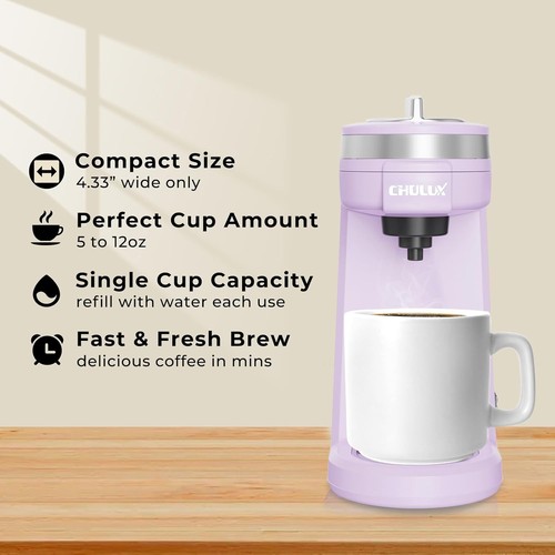 CHULUX Mini Coffee Maker for K Capsule, Single Serve Coffee Maker for One Cup - Picture 2 of 7