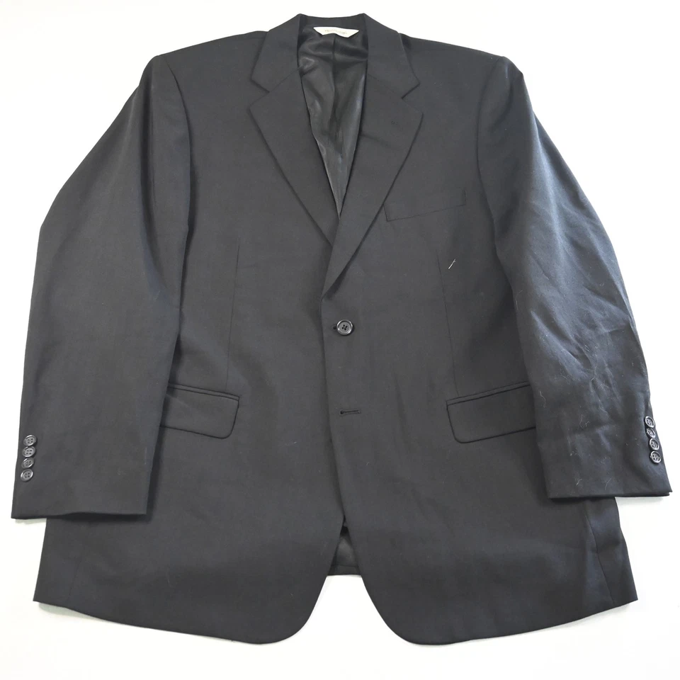Pronto Uomo 44R 38x32 Black 100% Wool Mens Jacket Pants Suit - Image 2 of 4