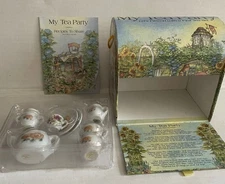My Tea Party 9 Piece Tea Set First Tea Set - TEA CHEST - 1999 WJ Fantasy-