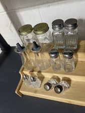 Vintage Salt Pepper Shaker Lot Glass Kitchen ...