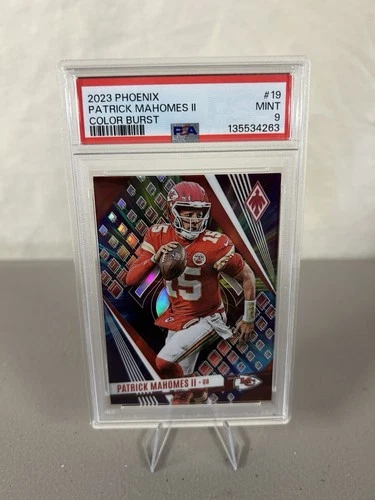 PSA 9! 2023 Panini Phoenix - Patrick Mahomes II #19 Color Burst SSP RARE