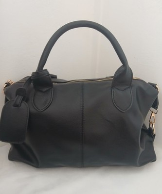 Damen Handtasche Leder Umhängetasche Schwarz Mode Neu