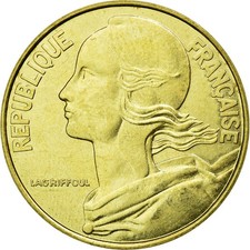 [#20072] Coin, France, Marianne, 20 Centimes, 1991, MS(65-70), Aluminum-Bronze