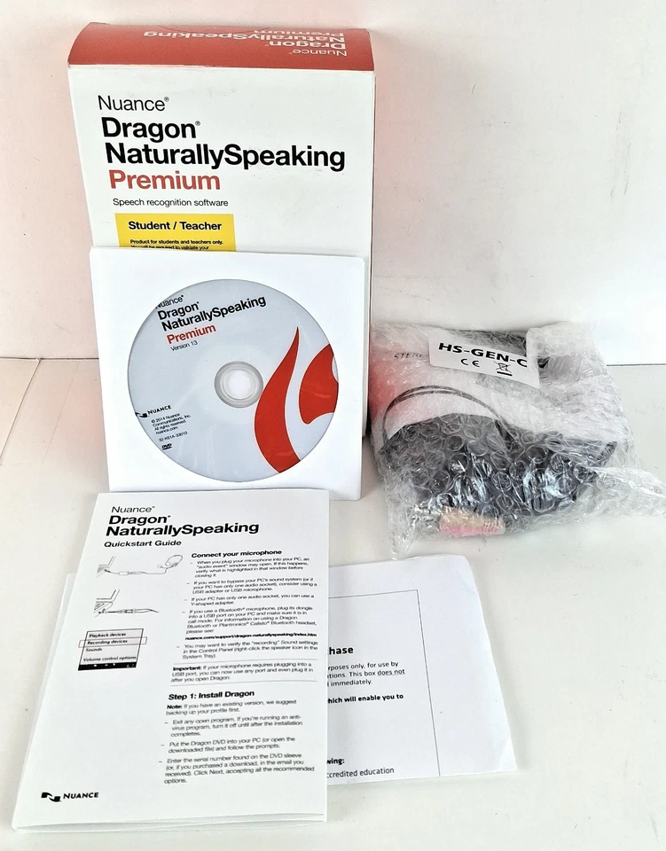 NUANCE Dragon Naturally Speaking PREMIUM Speech Recognition Software Version 13 - Image 2 of 4