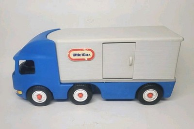 Vintage Little Tikes 23'' Semi Truck Ride On Blue Grey Tractor Trailer Big Rig 18