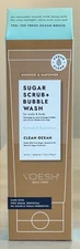Voesh Sugar Scrub + Bubble Wash for Scalp & Body Clean Ocean Vegan 7.4oz NIB