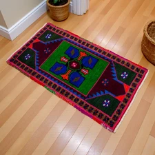 Door mat, Vintage Turkish Rug, Handmade Rug, Kitchen Rug Small Rug 2x3 ft approx