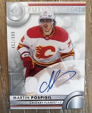 Upper Deck SP Authentic Future Watch Martin Pospisil Flames RC Auto /999 #199