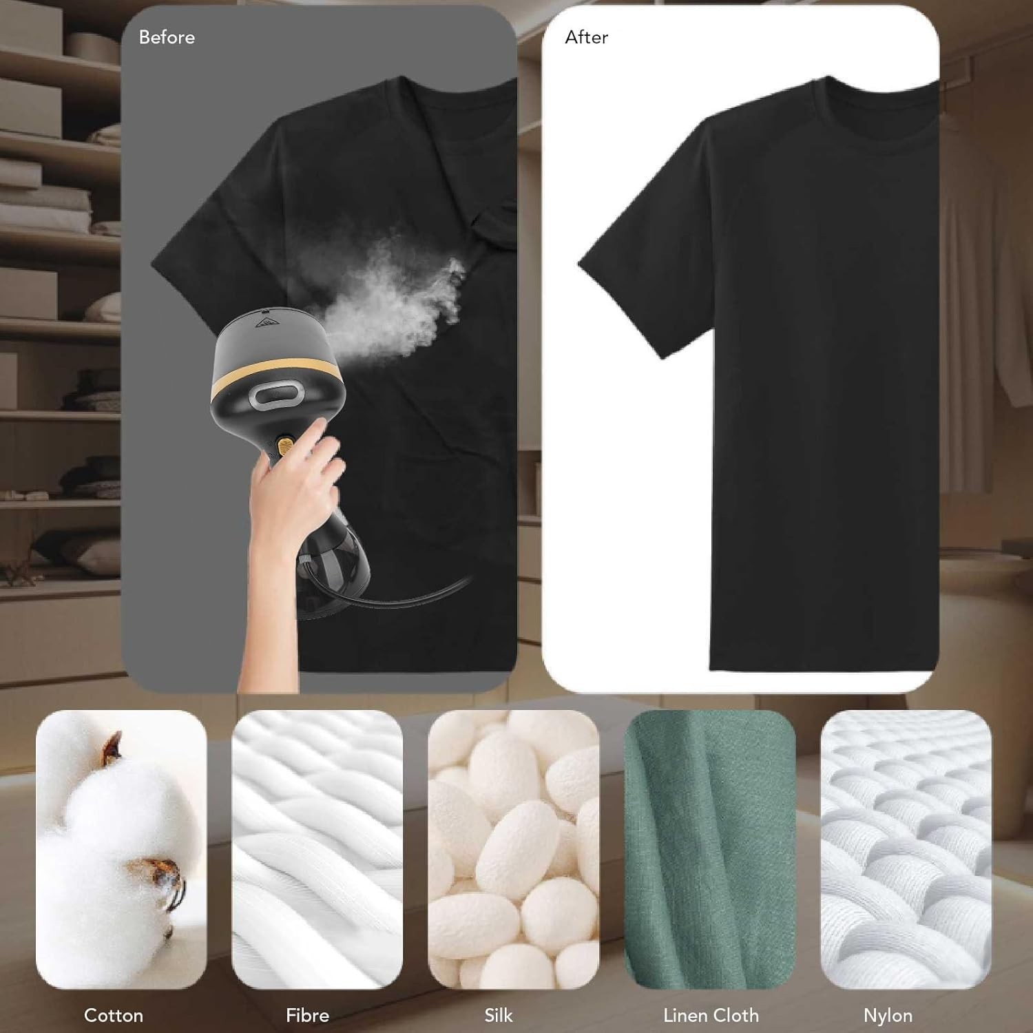 Portable Steam Iron 1500W 300ml Capacity 20 Second Fast Heat Up