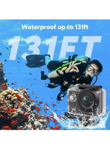 New AKASO EK7000 4K HD Action Camera - Blue (BRAND NEW IN BOX) - Picture 8 of 8