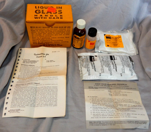 Vintage Kodak Color Developer Process E-4 Kit cat 188 8892