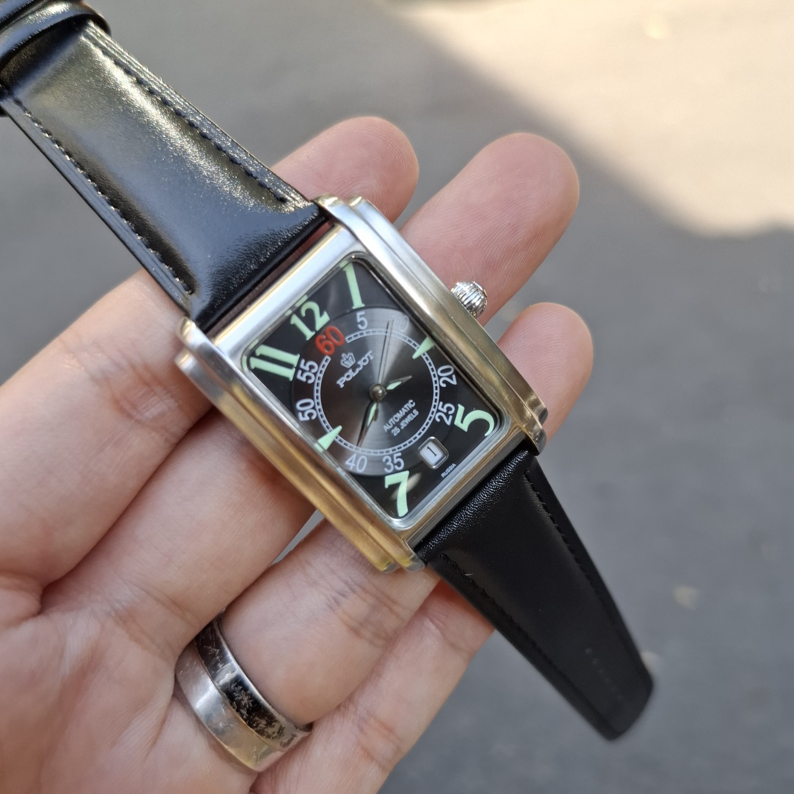 Russia Poljot Rectangular Automatic ETA 2824-2 Wa… - image 2