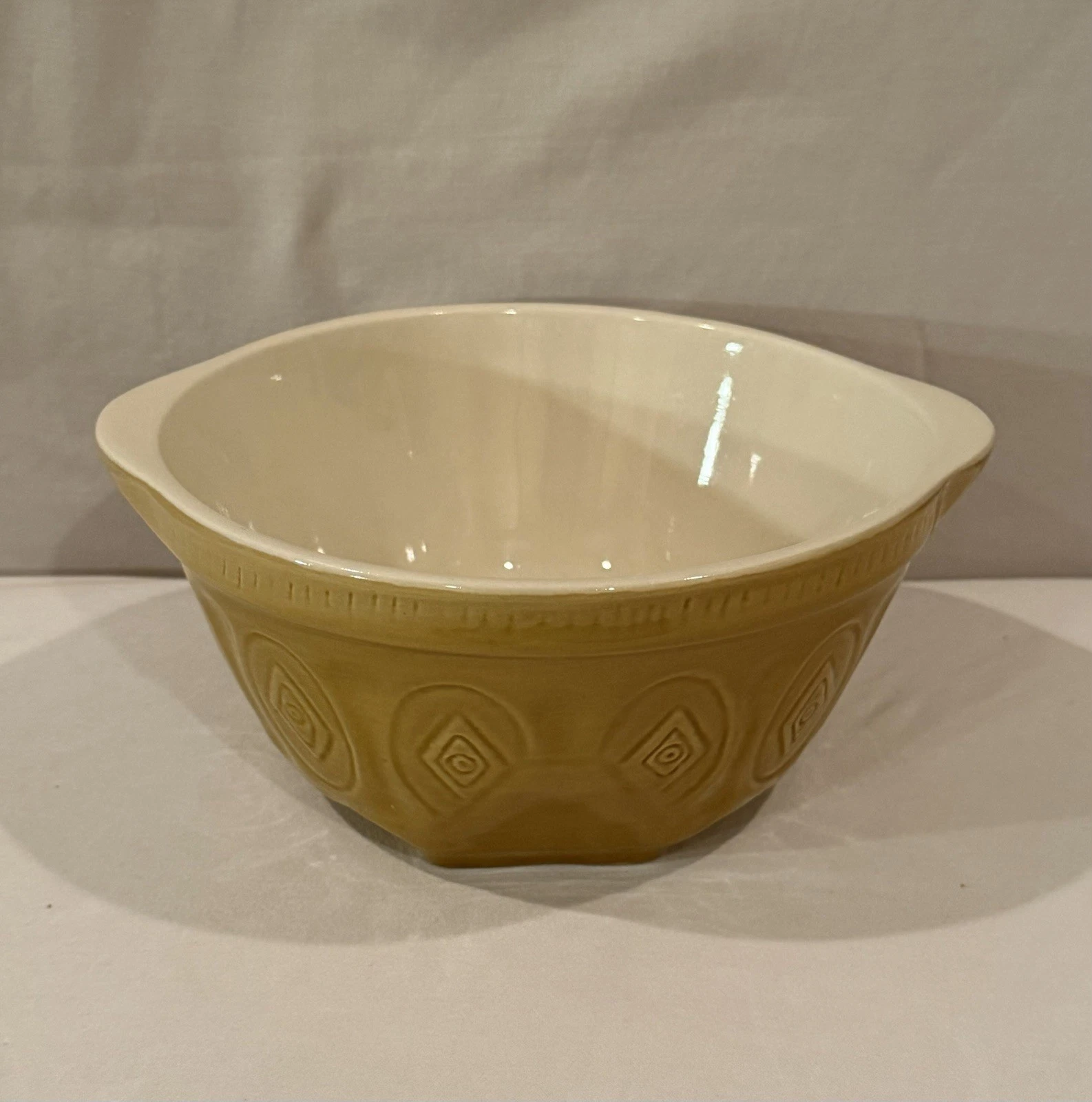 Vintage Medium Golden Brown CPCA Mixing Bowl Decor Farm French Cottage