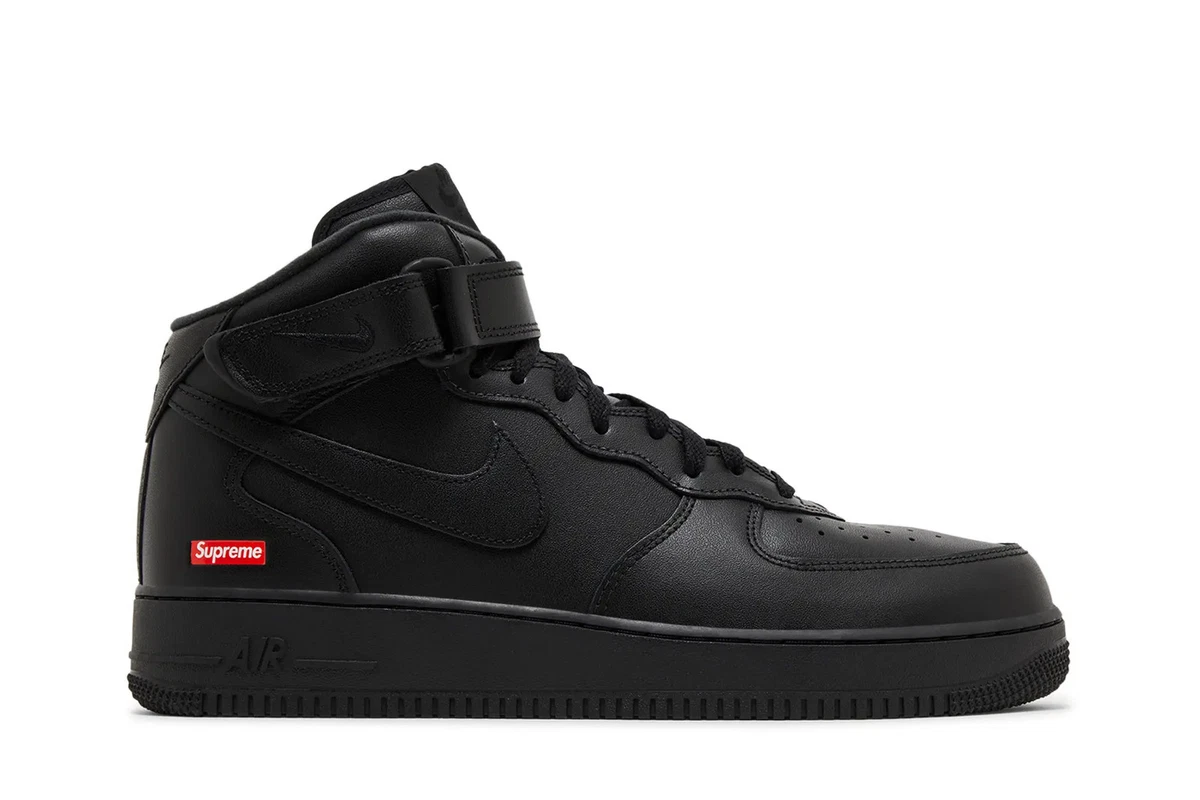 Supreme ブラック Nike Supreme x Air Force 1 Mid Box Logo - Triple Black for Sale