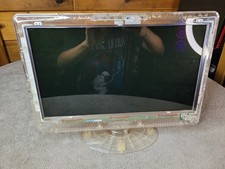 AMP'D 15" Clear Prison TV SLTV-1519AP-3S LED HDTV Retro Gaming Tested Works