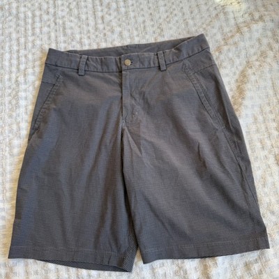 Lululemon Size 34 Gray Gingham Check ABC Short or Commission Short Casual Stretc