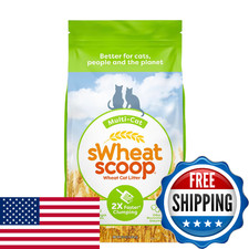 sWheat Scoop Natural Wheat Multi-Cat Litter, Superior Clumping, Odor Neutral
