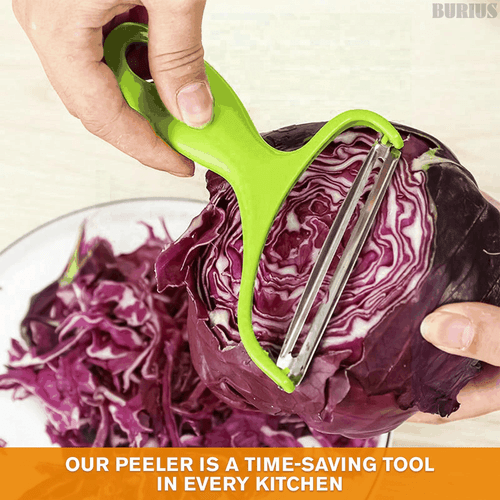 Green Kitchen Peeler Tools Veggie Shredder Stainless Steel Vegetable Peelers - Picture 5 of 9