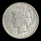 1922-S Peace Silver Dollar XF+