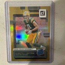 2022 Panini Donruss - Rated Rookie Christian Watson #319 Press Proof Premium...