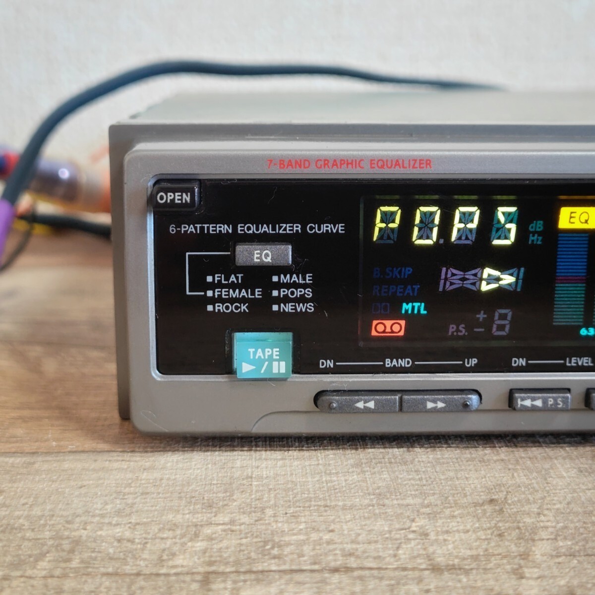 ALPINE TDA-5641 1DIN Car Audio Cassette Deck with Equalizer Used