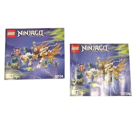Lego Ninjago Master Wu Dragon 70734 Instruction Booklets 1 and 2 Used No Parts