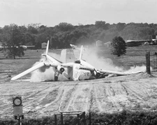 1952 USAF Fairchild C-82 Packet Crash Test - 8x10 Photo On 8.5x11 #1446