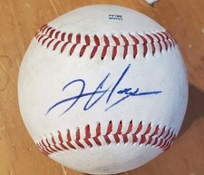 Autographed Baseball game used LUKE HAYDEN Cincinnati Reds