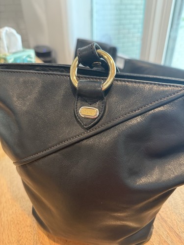 Oroton blau Echtleder kleine Eimer Schulter Crossbody Tasche Handtasche Spaß Riemen - Bild 4 von 13
