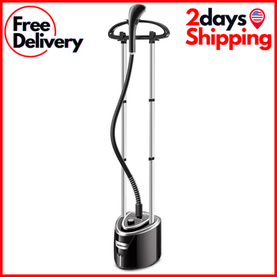 #ad 1500W Standing Clothes Steamer Fast Heat 2.5L Tank Hanger Fast Wrinkle Removal $244.99
