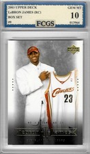 2003 Upper Deck Box Set LeBron James RC #9 Graded FCGS 10 GEM MINT POP 2