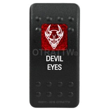 OTRATTW Carling Technologies Contura II Rocker Switch, DEVIL EYES, RED LENS