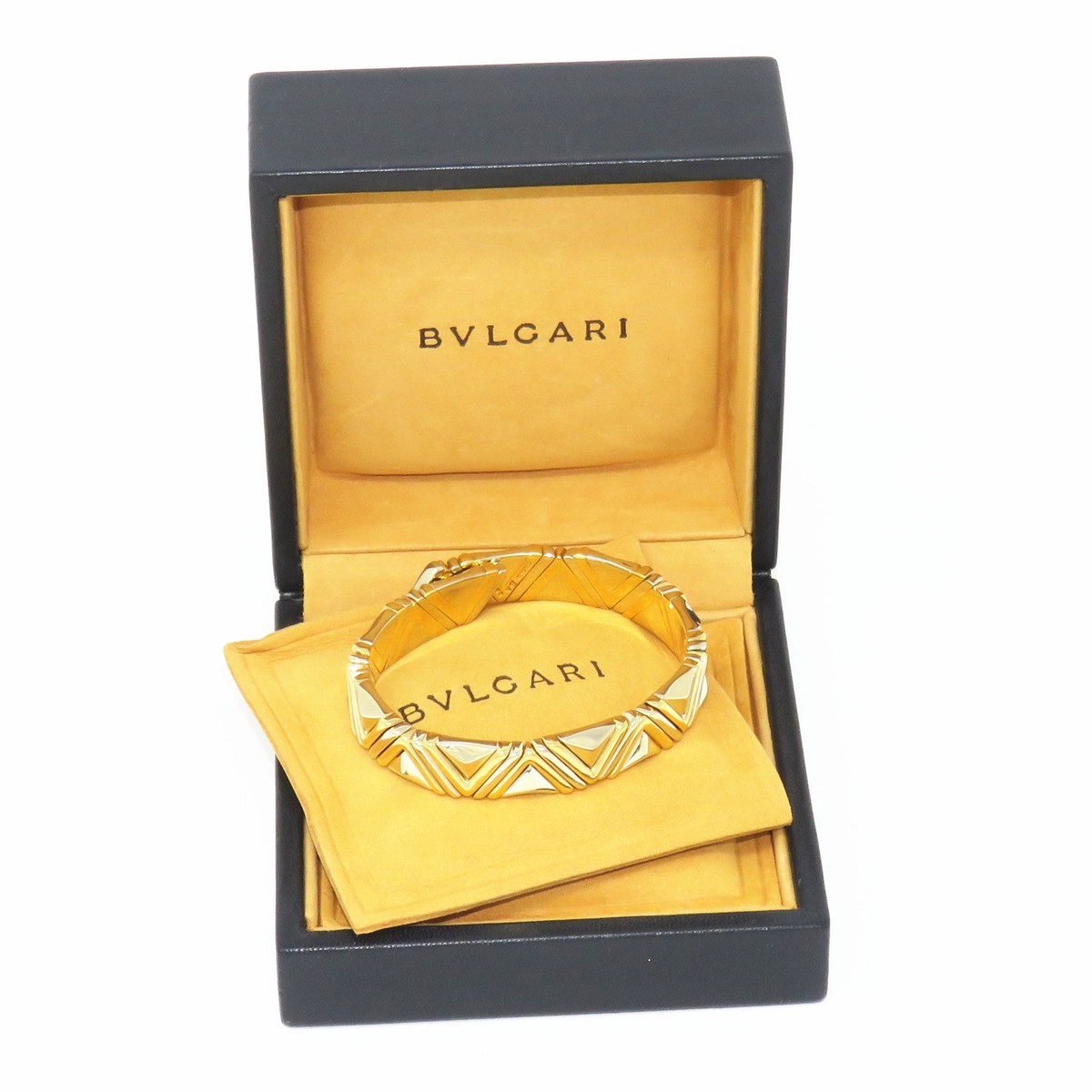 NYJEWEL Bvlgari Bulgari 18k Two Tone Gold Bangle Bracelet