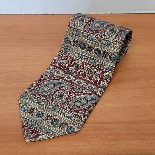 GRAHM AND LOCKWOOD PAISLEY PATTERN SILK MENS TIE NECKTIE 56" 3.75"