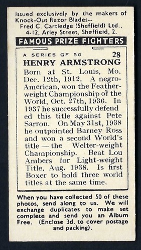 CARTLEDGE - FAMOUS PRIZE FIGHTERS - PICK THE CARDS YOU NEED - Picture 117 of 205