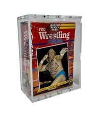 Acrylic Display Case Magnetic Lid FITS 1985 Topps WWF Pro Wrestling Wax Pack Box
