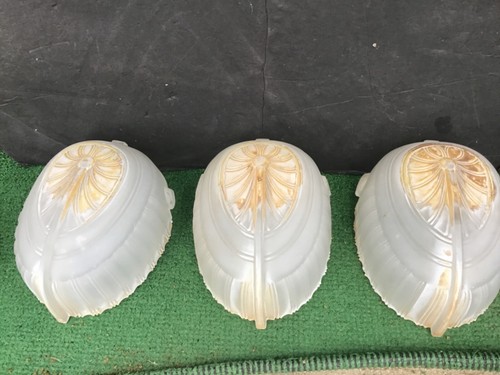 OLD Set Of 3 slip shades from estate