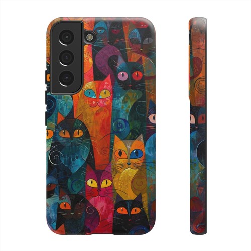 Abstract Cats Dynamic Painting Phone Case for iPhone, Samsung Galaxy, Pixel - 第 152/175 張圖片