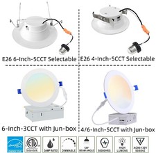 4 Inch 6 Inch LED Recessed Light Canless Downlight Wafer Lighting,Dimmable 0-10V