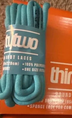 Thirtytwo Snowboard Boot Laces Polyester 87” Teal Round Soft OEM genuine 2025