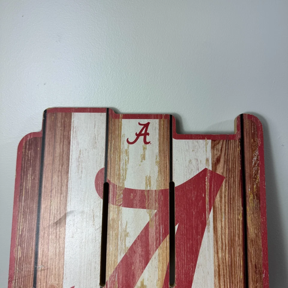 Wincraft Alabama Crimson Tide Plank Wood Fence Sign 11" X 17" Plaque - Image 3 of 4