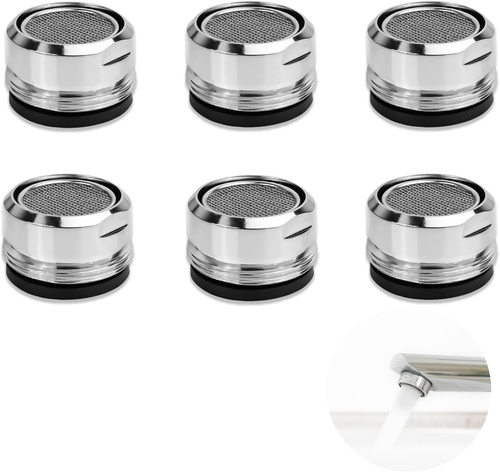 Faucet Aerator 6PCS Sink Aerator Replacement Parts, 2.2 GPM Kitchen Sink