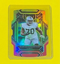 2021 Select Alex Leatherwood Rookie RED/YELLOW DIE-CUT PRIZM SP Raiders #286 RC
