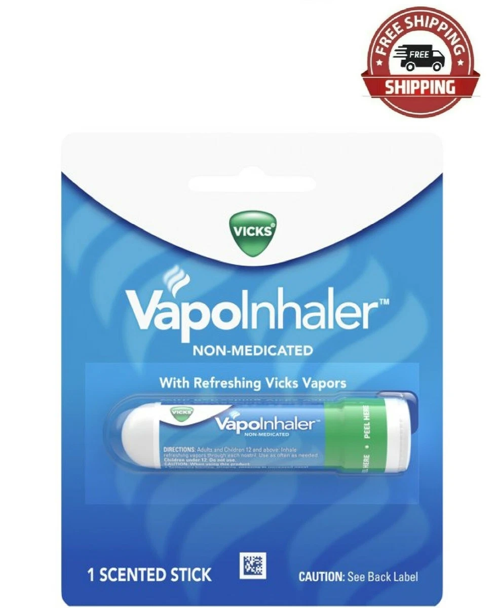 Vicks Inhaler Non-Medicated Nasal Inhaler For Easy Breathe, Menthol, 1 Count