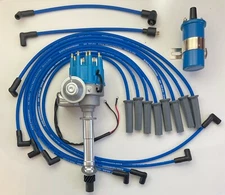 BIG BLOCK CHEVY 427 454 BLUE SMALL CAP HEI DISTRIBUTOR + COIL + 8.5mm WIRES 180s
