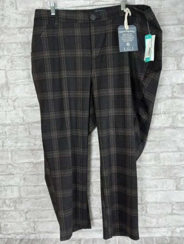 Democracy Ab Solution Pants High Rise Trouser Plaid Womens 20W Office Career