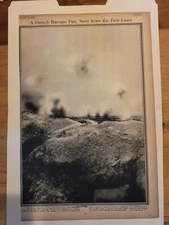 French First Line Trench Meuse Gun Fire Germans 1916 WW1 World War 1 Sheet